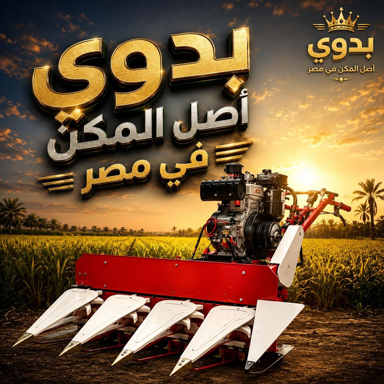 📞 كلم بدوي واسأل عن حصادات الأرز